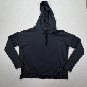 Fabletics Hoodie Womens Medium Good Black Mesh Panel‎ Activewear